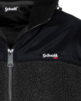 Schott NYC Swward2 Sudadera Polar con Cremallera, Negro, M para Hombre