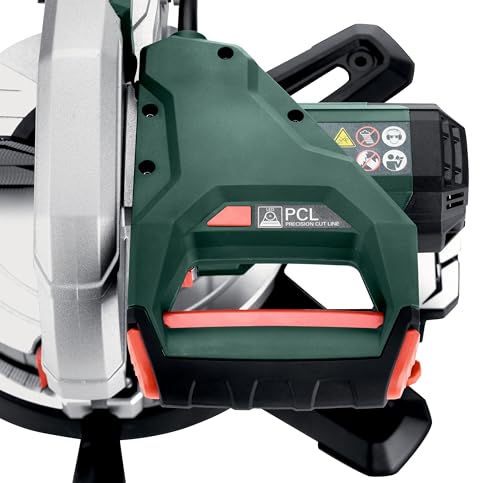 metabo KS 216 M 610216900 - Juego de sierra tronzadora (caja con 2 hojas de metal duro, inclinación de la hoja de sierra, ampliaciones de mesa integradas)
