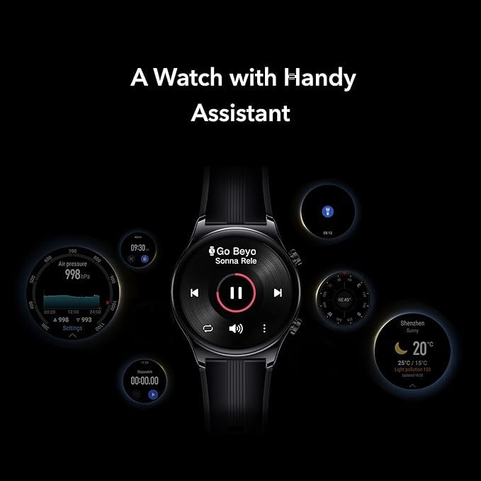 Honor Watch GS 3, Reloj Inteligente con Pantalla Táctil Amoled de 1,4 Pulgadas, Reloj de Fitness con Monitor de Frecuencia Cardíaca, Monitoreo del Sueño y del Oxígeno en Sangre para