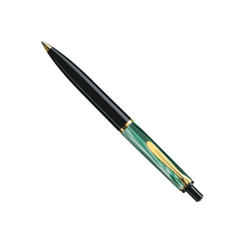 Pelikan K200 Bolígrafo Classic 200 Green-marbled detalles dorados, en caja de regalo