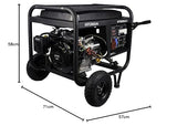 Hyundai HY-HY9000LEK-3 (Trifá.) - Generador gasolina serie pro 3.000 rpm, Negro