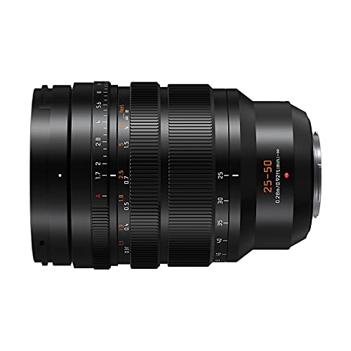 Panasonic Lumix H-X2550E Leica DG - Objetivo de Zoom (25-50 mm (KB: 50-100 mm), F1.7, protección contra el Polvo, protección contra Salpicaduras, protección contra el frío, Color Negro