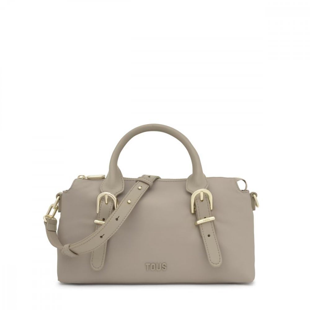 TOUS Bowling M Buckles Soft Topo, Bolso Mujer, Gris