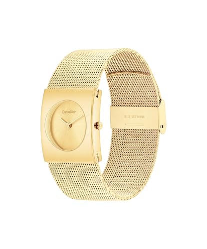 Calvin Klein Reloj Analógico de Cuarzo para Mujer Colección CK Pulse Collection con Correa de Malla de Acero Inoxidable