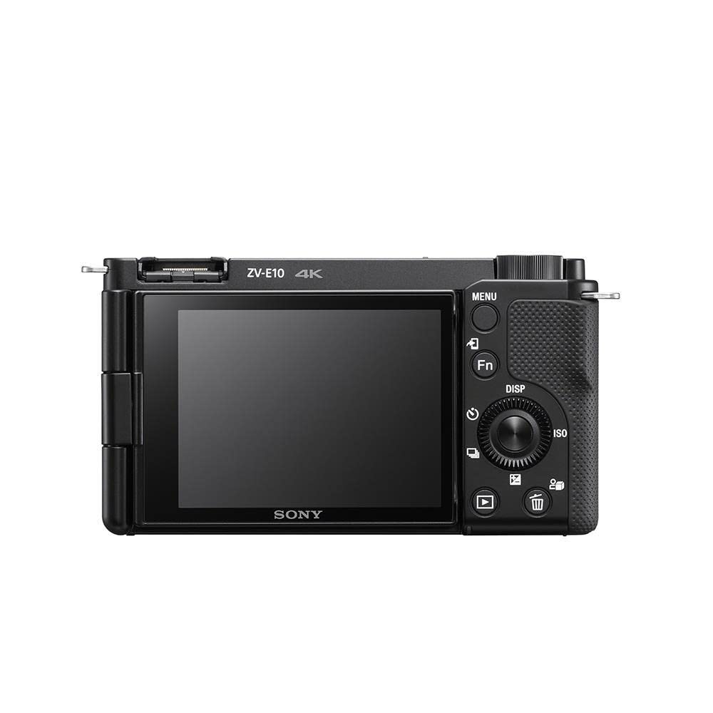 Sony Alpha ZV-E10L - Cámara vlog sin espejo de objetivos intercambiables con lente de kit Power Zoom de 16-50 mm f/3.5 - 5.6, pantalla de ángulo variable para vlogging, color negro