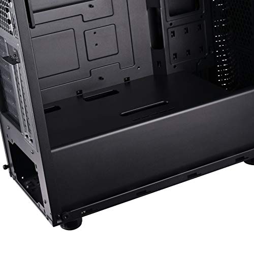 Silverstone SST-PS14B-E - Caja de Torre ATX de Precision, Panel Lateral de Vidrio Templado Ahumado, Negro