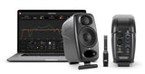 IK Multimedia iLoud Micro Monitor Pro - Par - Monitores de estudio compactos, de 2 vías, biamplificados, altamente portátiles y controlados digitalmente. Incluye micrófono ARC. Color negro.