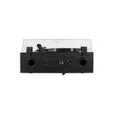 Platino Vinilo Halterrego Todo en uno con 2 HP Integrados/Tapa, RMS 2 x 8 W, 3 velocidades, Reproductor de CD, BT in, Radio FM, Aux in, RCA out, Color Negro