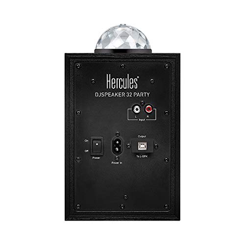 Hercules DJSpeaker 32 Party - Monitores de audio activos 2 x 15 watts RMS con bolas de luz integradas