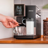 Cecotec Cafetera Superautomática Compacta con Wifi Cremmaet Compactccino Connected Black Rose. 1350W, 19 Bares, Pantalla TFT y APP, Molinillo, Tanque de Leche 400ml y 1L de Agua