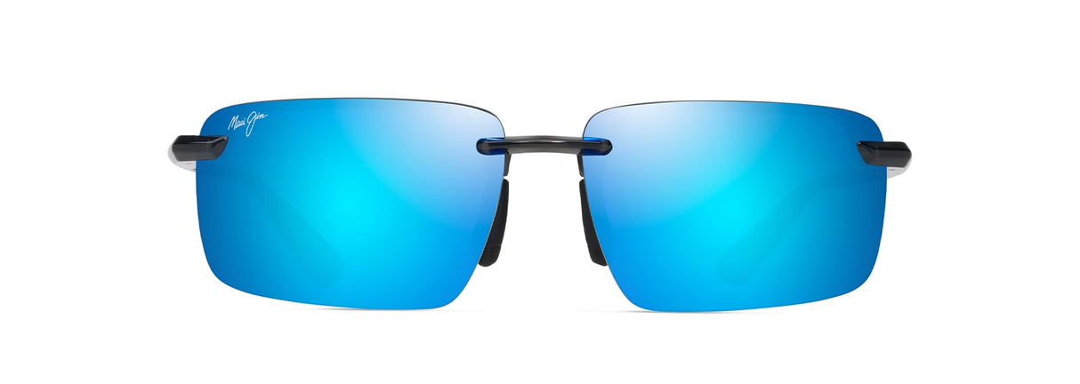 Maui Jim Laulima Gafas, Shiny Trans Dark Grey, 61-14-140 Unisex Adulto