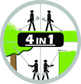 IKRA Multiherramienta IBKH 33-1 Gasolina 4en1 Herramienta multifunción para jardín Incl. Escudo Protector y Lima de Cadena