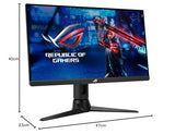 Asus ROG Strix XG259CM - Monitor Gaming (24,5 Pulgadas, 2560x1080, 240 Hz, 1ms (GTG), Fast IPS, Extreme Low Motion Blur Sync, USB de Tipo C, 120% sRGB, G-Sync, Soporte KVM y Rosca para trípode)