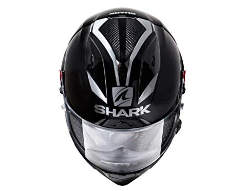Shark Race-r Pro GP Blank 30th Anniversary Casco Moto, Hombre, Negro, XS