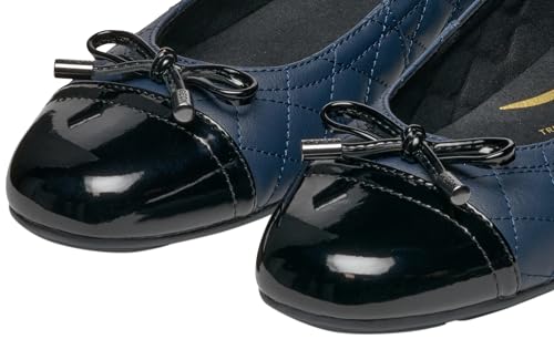 Geox D Annytah B, Ballet Flat Mujer, Azul Marino, Negro, 36 EU