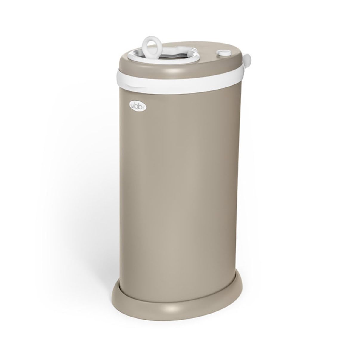 Ubbi Cubo de pañales de acero inoxidable, bloqueo de olor, no requiere bolsa especial, galardonado, imprescindible para el registro, color gris pardo mate