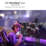 LG 32GX850A-B - Monitor Gaming Ultragear OLED, 32", 4K (3840 x 2160), 165 Hz, 0.03 ms (GTG), Dual Mode, G-Sync Compatible y FreeSync Premium Pro, Inclinación y Altura Ajustable, Morado Grisáceo