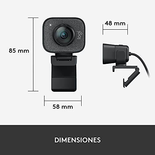 Logitech StreamCam, Cámara Web con USB-C para Streaming de vídeo y creación de Contenido, Vídeo vertical Full HD 1080p a 60 fps, Versatilidad demontaje, para YouTube, Gaming Twitch, PC/Mac, Negro
