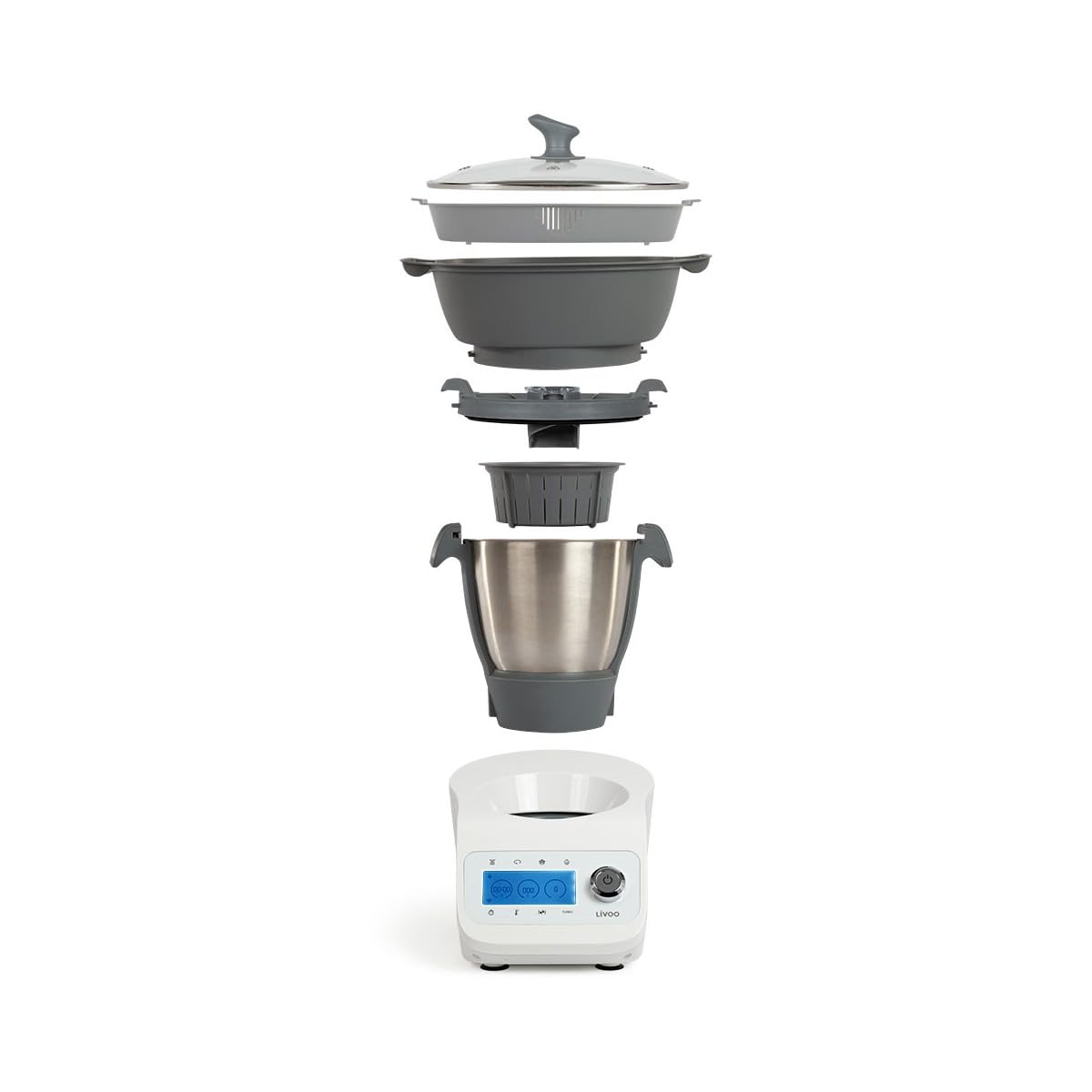 LIVOO Super Cooker, 12 funciones, cuenco 3,5 L, accesorios incluidos