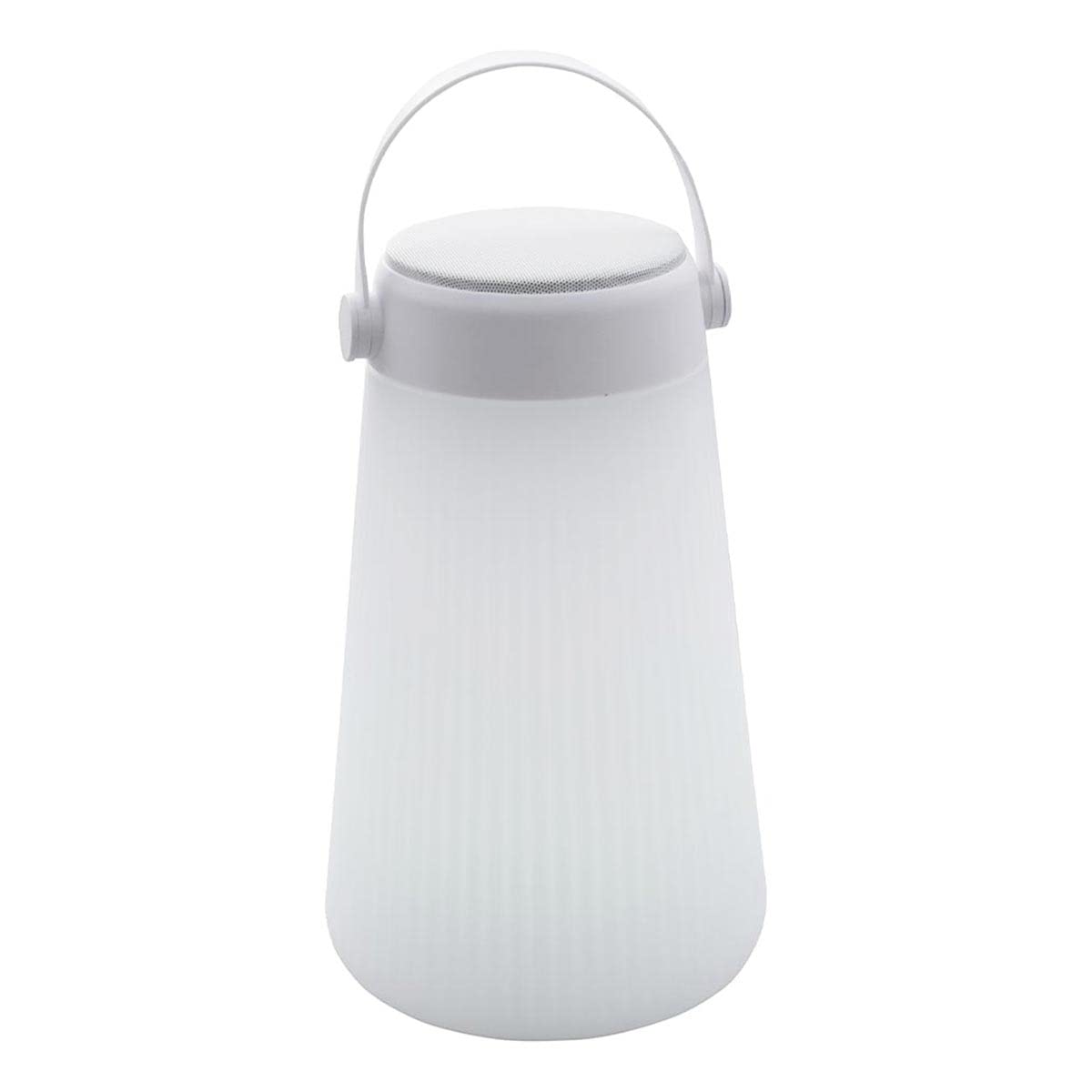 Lumisky TAKE AWAY PLAY - Lámpara portátil 2 en 1 luminosa y musical con Bluetooth, polietileno rotomollado, 3,6 W, blanco, gris, 20 x 20 x 38 cm