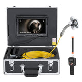 VEVOR Cámara de Alcantarillado con Localizador 512 Hz, 50 m, Cámara de Inspección de Drenaje con Nivelación Automática, Zoom 36X, 12 LED, Tarjeta 32 GB, para Tuberías de Conductos, 320 x 390 x 155 mm