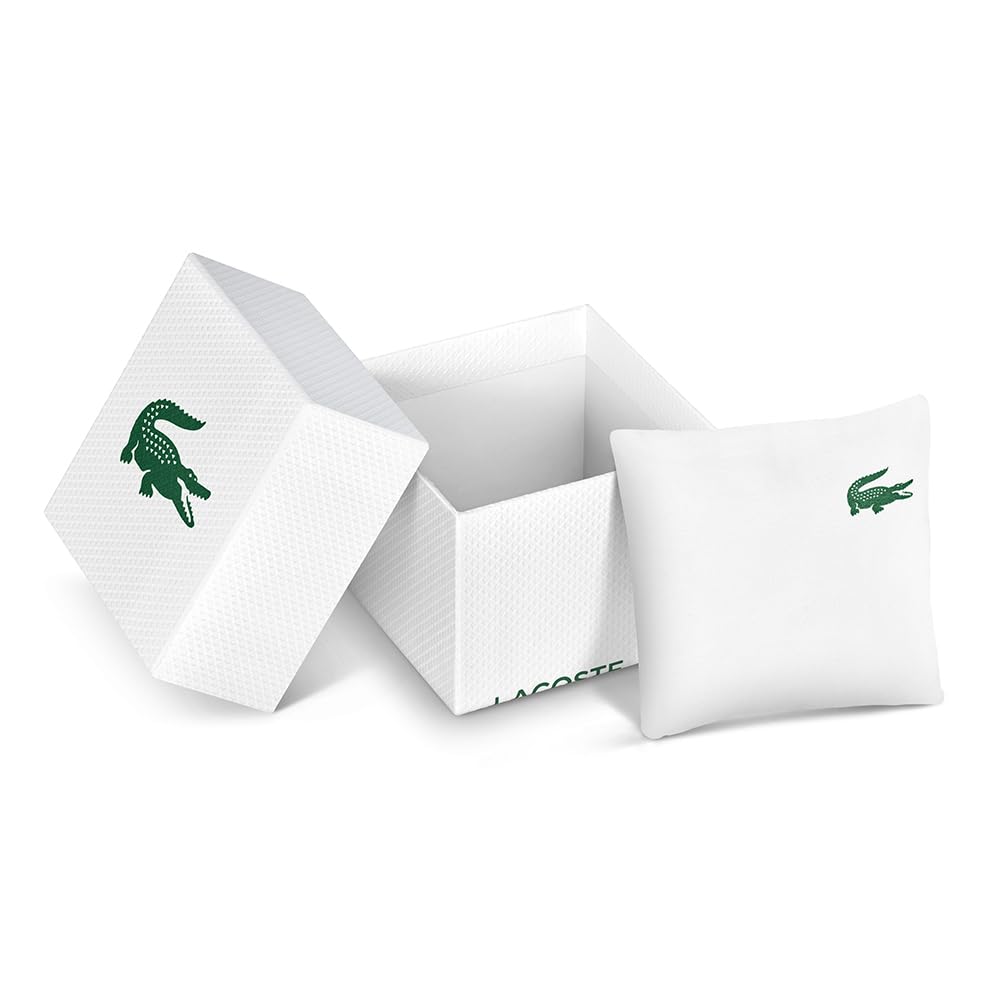 Lacoste Reloj Analógico de Cuarzo para Hombre Colección Moon con Correa de Cuero Negra - 2011016