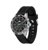 Lacoste Reloj Cronógrafo de Cuarzo para Hombre Colección TIEBREAKER con Correa de Silicona Negra - 2011152