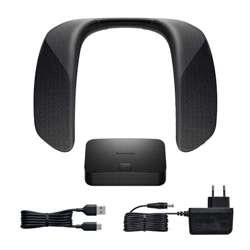 Panasonic SC-GNW10 SoundSlayer Altavoz Inalámbrico para Juegos con Micrófono con Cancelación De Ruido IA, 2.4 GHz, Sistema de 4 Altavoces, LED, USB-C, PC/PS4/PS5/Switch, Color Negro
