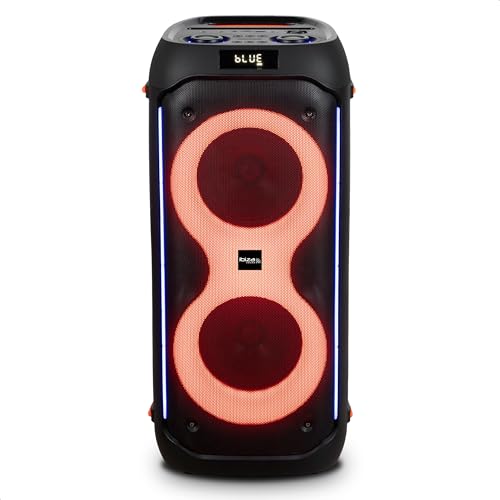 Ibiza - COLUMBA600 - Altavoz, potente bafle 2x6,5"/16cm en batería recargable - Bluetooth, Micro-SD, USB, Aux, 2 MIC IN - TWS - LED multicolor infinito - Asa