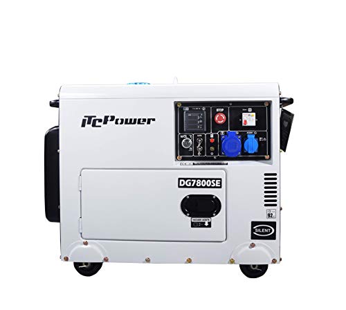 ITCPower ITC Power IT-DG7800SE - Generador Diésel insonorizado (6300 W, 230 V)