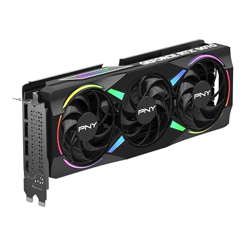 PNY Tarjeta Gráfica GeForce RTX™ 5070 12GB ARGB OC DLSS 4 Triple Ventilador
