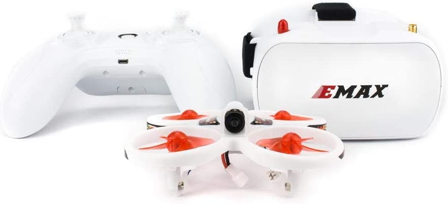 EMAX EZ Pilot FPV Drone RTF Kit, Vista en Primera Persona Drone con Cámara 600TVL CMOS, Transmisión de Vídeo 25mw, Mini Drone con Gafas y Transmisor para Niños Adultos y Principiantes