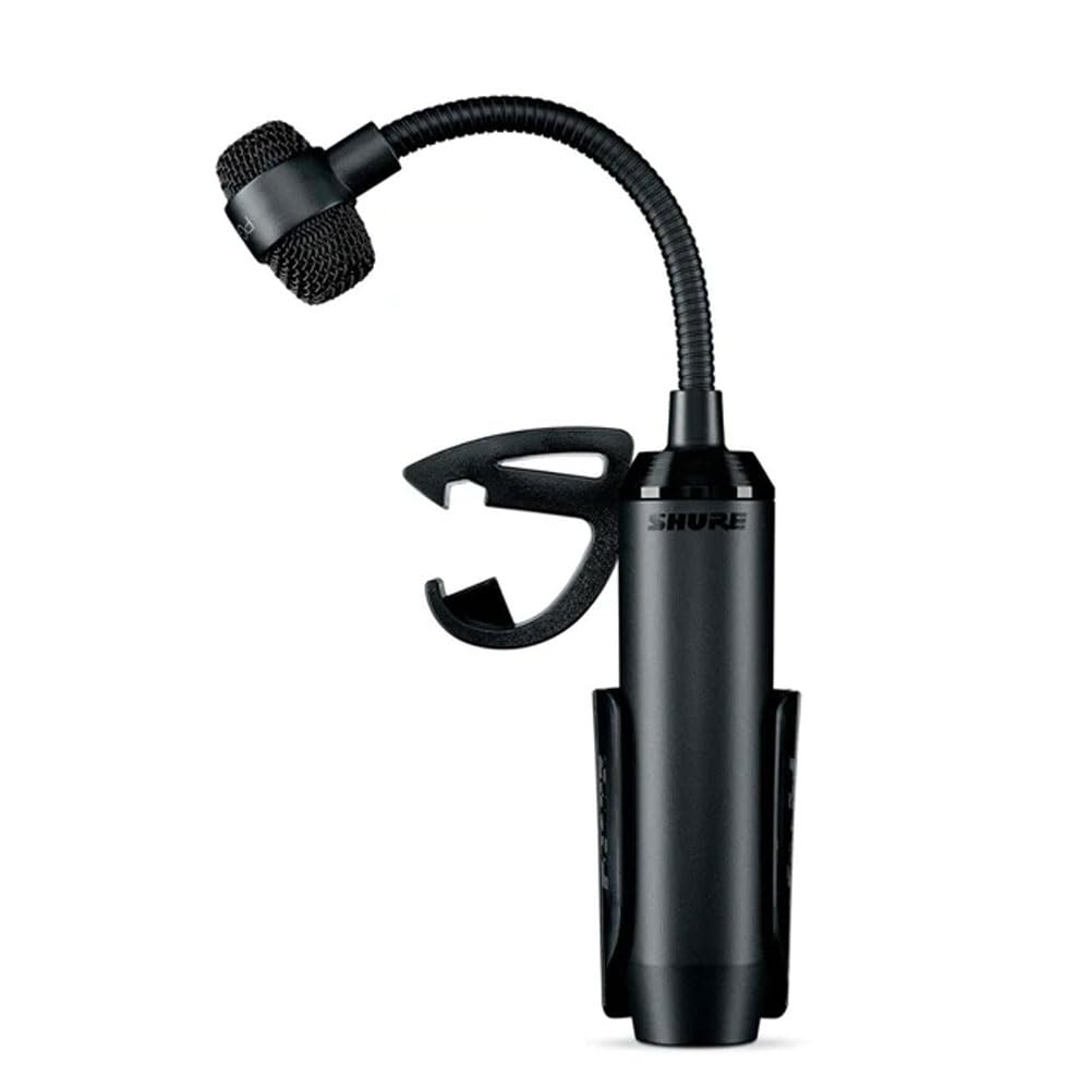 SHURE PGA98D - Micrófono dinámico de condensador para batería con cuello de cisne con soporte para batería y cable XLR a XLR