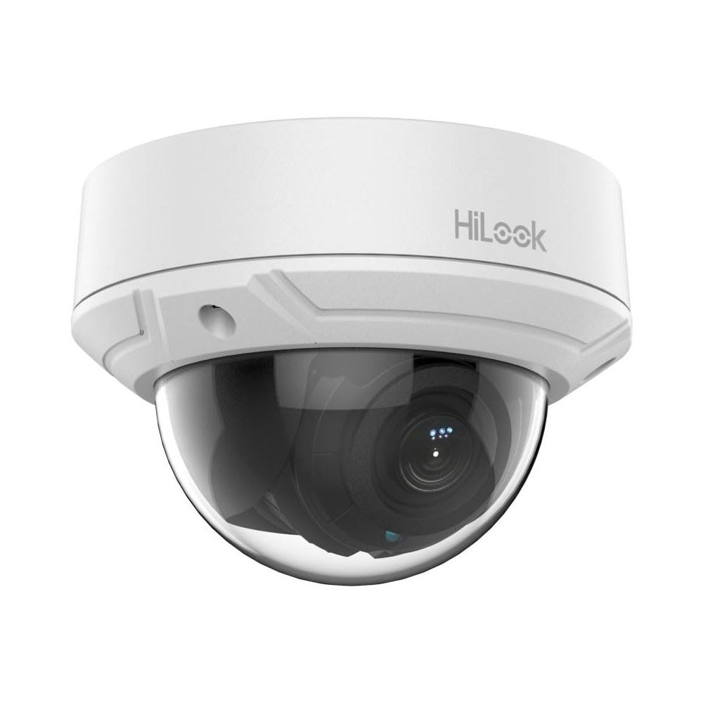 HiLook by Hikvision IPC-D620H-Z - Cámara Domo IP de 2 MP, Alcance infrarrojo de 30 m, Certificado IK10 e IP67