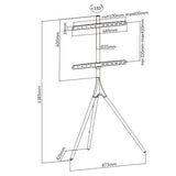Techly 105209 Soporte de Suelo para Pantalla LCD/LED/Plasma 45-65" Estilo de Caballete Nuez Oscuro