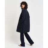 GANT Abrigo Acolchado con Detalles de Pana, Azul Noche, S Mujeres
