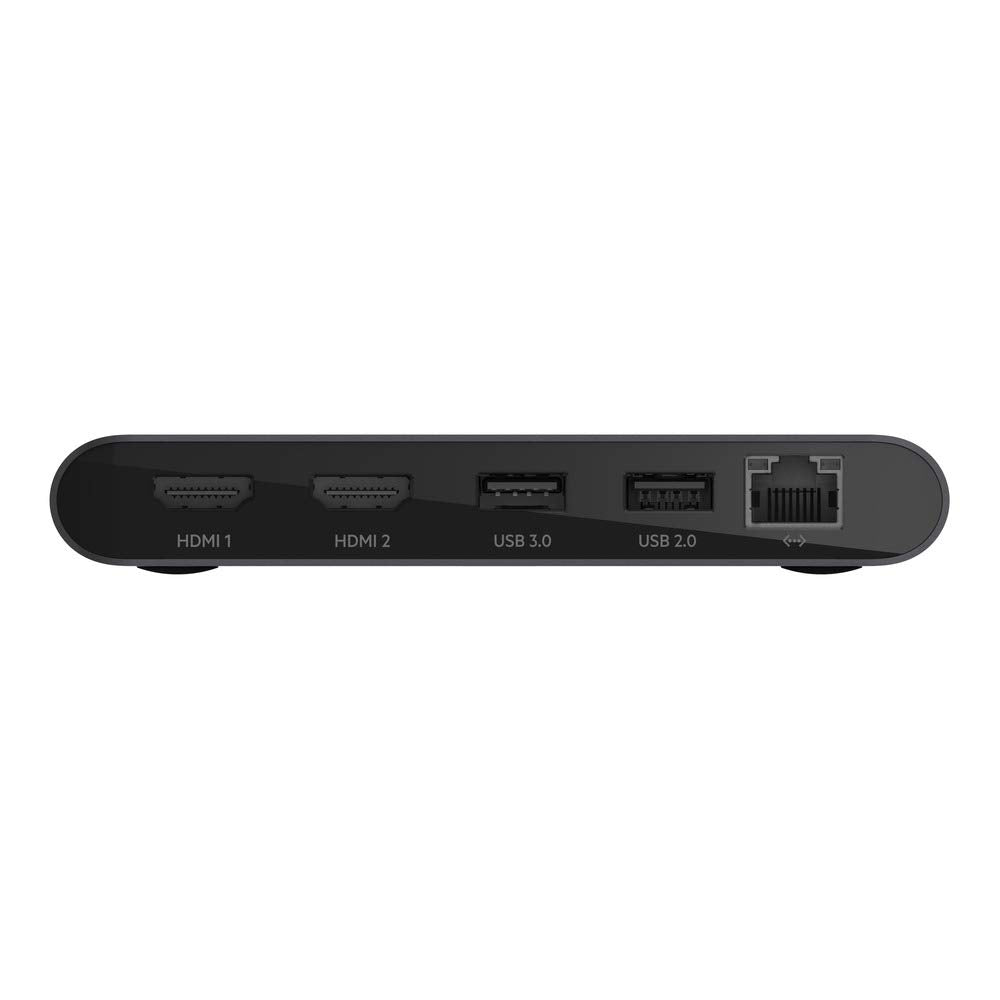 Belkin Base Dock Thunderbolt 3 con Cable Integrado Thunderbolt 3 para Ordenadores Mac OS y Windows con USB-C, Gris