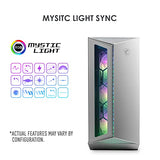 MSI MPG GUNGNIR 110R White - Carcasa Premium para PC para Juegos de Torre Media - Panel Lateral de Vidrio Templado - Ventiladores ARGB de 120 mm - Soporte de refrigeración líquida con radiador de