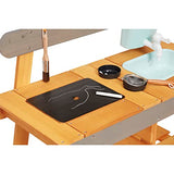 JANOD Muddy Lab-Cocina Infantil de Madera FSC-10 Accesorios-Juego de Imitación Exterior para Niños-A Partir de 3 Años, J06632, Color Azul Cielo/Gris, 77 x 35 x 95 (JURATOYS