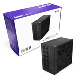 NZXT C1200 Gold ATX 3.1 - Fuente de alimentación para PC Gaming Totalmente Modular de bajo Ruido - 1200 W - 80 Plus Gold - Conector 2×6 de 12 V - Condensadores 100% japoneses - Negra