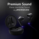 LG TONE Free FN5 Auriculares True Wireless con autolimpieza UVnano que elimina el 99,9% de las bacterias, tecnología Meridian Sound, doble micrófono para llamadas en la oficina y carga rápida en negro