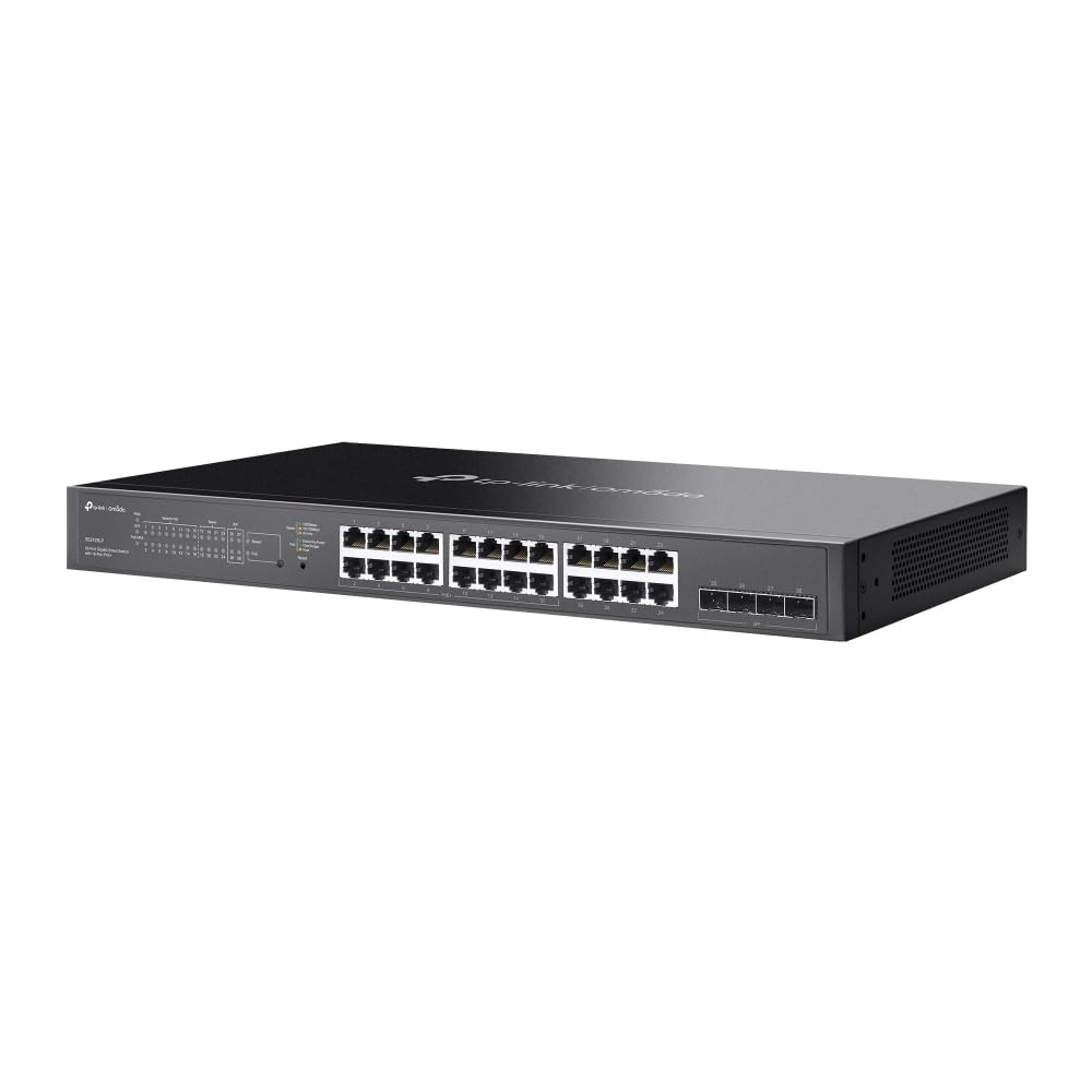 TP-Link SG2428LP - Interruptor PoE Gigabit de 28 Puertos, 16 Puertos Gigabit PoE+, 802.3af/at 30W, presupuesto Total de 150W, Interruptor de Red, Interruptor Ethernet Omada, Divisor Ethernet, Carcasa