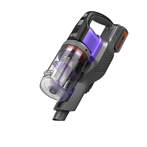 Black+Decker BDPSE1815P Aspirador de Escoba sin Cable Power Series Extreme 18V con Batería Litio 1.5Ah Especial Mascotas