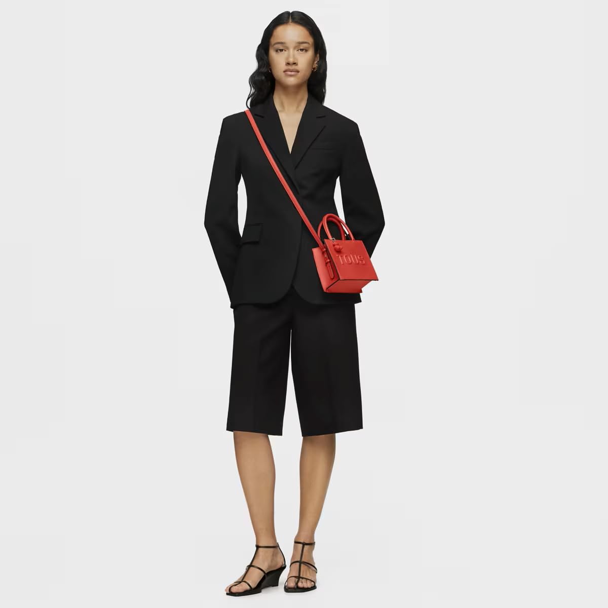 TOUS Bolso Mini Cube Brenda Rojo, minibolso para Mujer