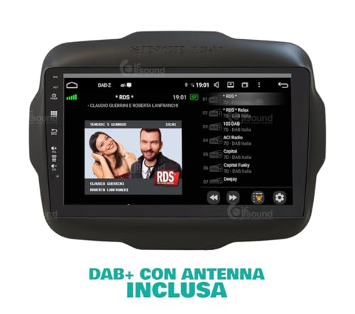 Radio de Coche para Jeep Renegade Android GPS Bluetooth WiFi USB Dab+ Touchscreen 9" 8core Carplay AndroidAuto