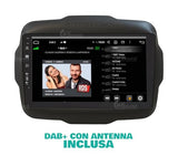 Radio de Coche para Jeep Renegade Android GPS Bluetooth WiFi USB Dab+ Touchscreen 9" 8core Carplay AndroidAuto
