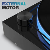 Reloop Turn 7 - Giradiscos HiFi accionado por correa con Ortofon 2M Red, giradiscos de acrílico con iluminación LED, motor de accionamiento descentralizado