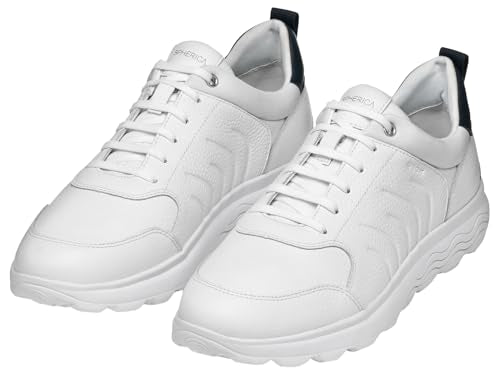 Geox U SPHERICA B, Zapatillas Hombre, White/Dk Navy, 43 EU