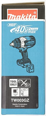Makita XGT TW002GZ - Llave de impacto inalámbrica de 40 V, 1700 Nm, unidad de 1/2 pulgada, 1800 rpm