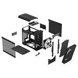 Fractal Design Torrent Nano RGB Black - Light Tint Tempered Glass Side Panels - Open Grille for Maximum Air Intake - 180mm RGB PWM Fan Included - Type C - mATX Airflow Mini Tower PC Gaming Case
